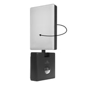 Lampa LED z czujnikiem ruchu Maclean MCE516 B, czujnik ruchu PIR, kolor czarny, 10W, IP65, 800lm, barwa neutralna biała (4000K)