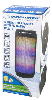 Głośnik Bluetooth Esperanza Fado EP133K FM LED czarny