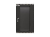 Szafa instalacyjna Rack Lanberg Wisząca 10" 9U 300x300 Drzwi Przeszklone (flat pack) Czarna