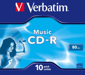 Płyty CD-R Verbatim Music 80min (jewel case 10)