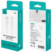 Kabel USB Usams U90 USB-A/USB-C 1m 3A biały