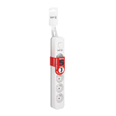Przedłużacz KERG z wyłącznikiem M02403 5-gniazdowy ,3m 3×1,5mm2 H05VV-F 16A/250V biały