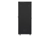 Szafa instalacyjna Rack stojąca 19" 47U 800x1000 czarna drzwi szklane LCD Lanberg (flat pack)