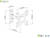 Uchwyt ścienny Techly 19"-37", 25kg obrotowy
