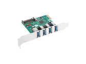 Karta Lanberg PCI Express -> USB 3.1 Gen1 4-port + śledź low profile